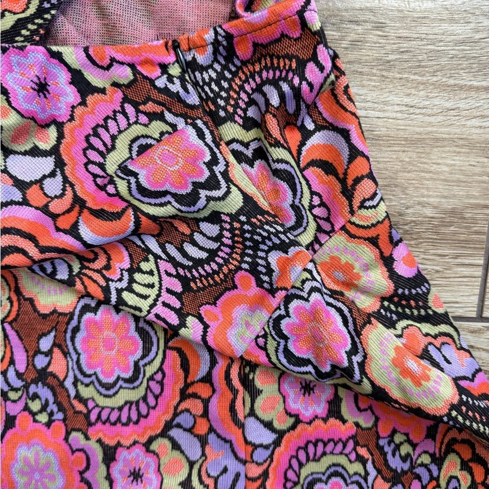 Zara Floral Print Romper Retro Size Small One piece Jumpsuit - Picture 9 of 16